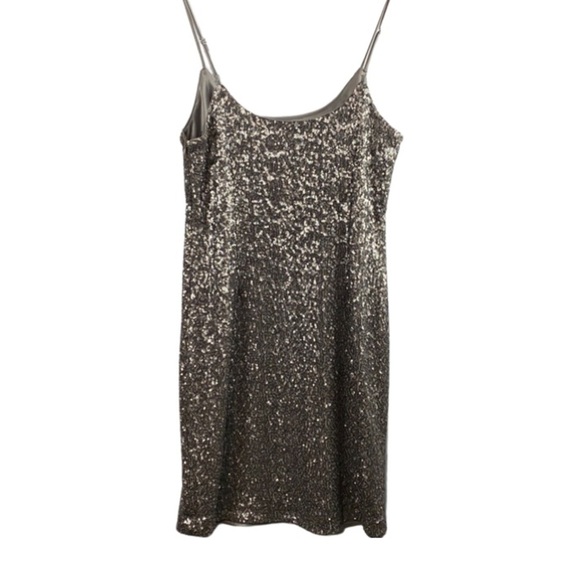 SEQUINS LINED SPAGHETTI STRAP TANK - Picture 1 of 7